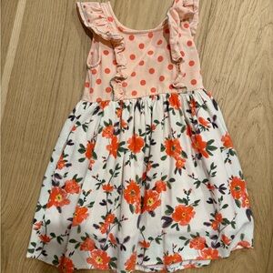 Matilda Jane Peach Polka Dot and Floral Dress